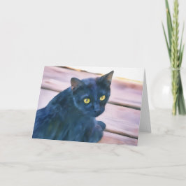Black Cat Art Note-Kaart Kaart