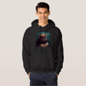 Black Cat Axolotl Chocolate Hoodie (Voorkant volledig)