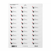 Black Cat ballon retouradres labels (Full Sheet)