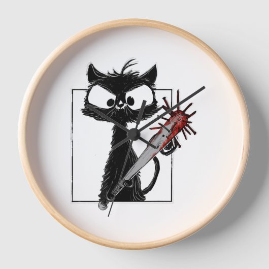 Black Cat Baseball Horror Halloween (Voorkant)