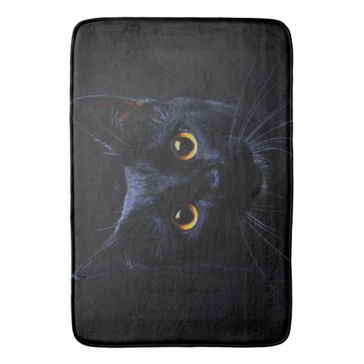 Black Cat Bath Mat (Voorkant Verticaal)