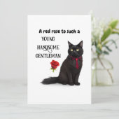 Black Cat Beau meilleur papa jamais carte de Fête  (Debout devant)