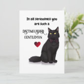 Black Cat Beau meilleur papa jamais carte de Fête  (Debout devant)