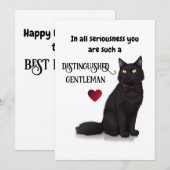 Black Cat Beau meilleur papa jamais carte de Fête  (Devant / Derrière)