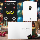 Black Cat Birthday Kaart