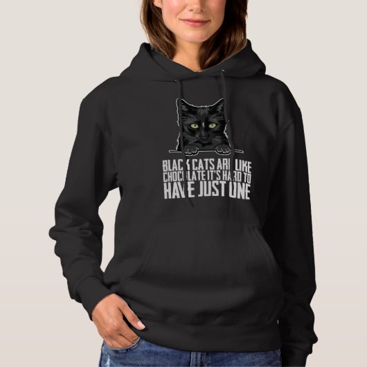 Black cat  Black cats  Black kitten Hoodie (Voorkant)
