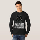 Black cat  Black cats  Black kitten T-shirt (Voorkant volledig)