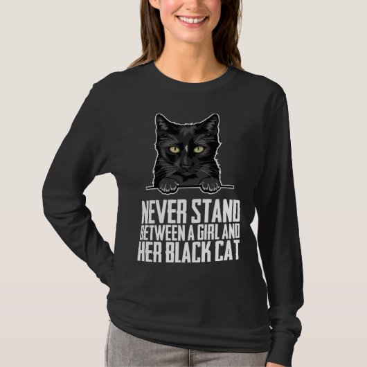 Black cat  Black cats  Black kitten T-shirt (Voorkant)