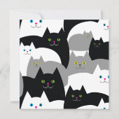 Black Cat Black Stropdas Grappig Verjaardagsfeest Kaart (Achterkant)