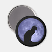 Black Cat Blue Moon Frigidaire aimant (Recto/Verso)