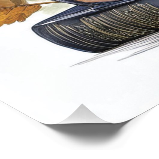 Black Cat Book Stack Foto Afdruk (Hoek)