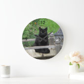 Black Cat Bridge-wandklok Grote Klok (Huis)