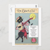 Black Cat Briefkaart (Voorkant / Achterkant)