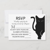 Black Cat bruiloft RSVP (Voorkant)