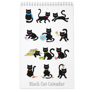 Black Cat Calendar Kalender