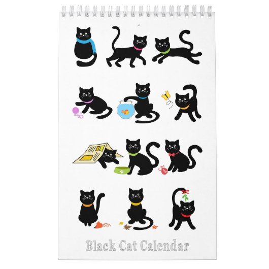 Black Cat Calendar Kalender (Hoes)