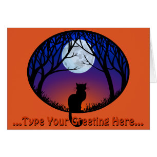 Black Cat Cards Custom Cat Art Cards Personalize