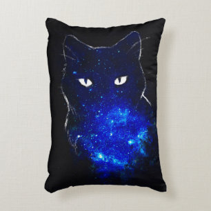 Black Cat Cat Cat Cat Gift, Cute Kitten Galaxy Gif Accent Kussen
