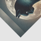 Black Cat Cemetery Halloween Decoupage Papier (Detail)