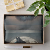 Black Cat Cemetery Halloween Decoupage Papier (Geschenk)