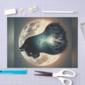 Black Cat Cemetery Halloween Decoupage Papier (Craft)