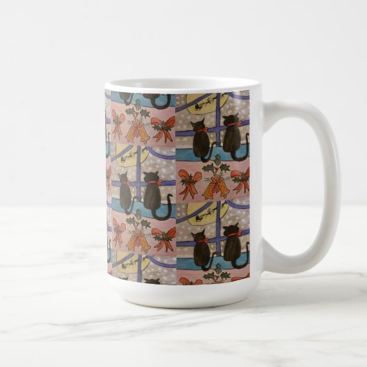 Black Cat Christmas Coffee Mug (Droite)