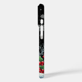 Black Cat Christmas Santa Hat Funny Meowy Cat Case-Mate iPhone Case (Achterkant / Links)