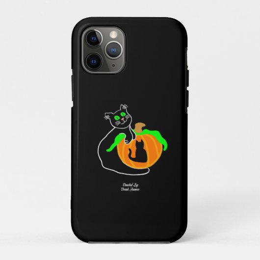 Black Cat Citrouille Apple iPhone 11 Pro Coque (Dos)