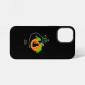 Black Cat Citrouille Apple iPhone 12 Mini Coque (Verso Horizontal)