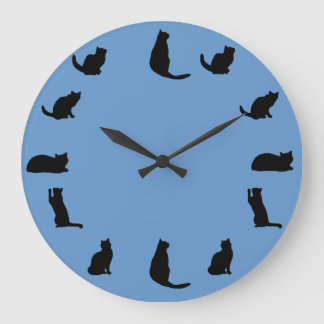 Black Cat Clock Grote Klok