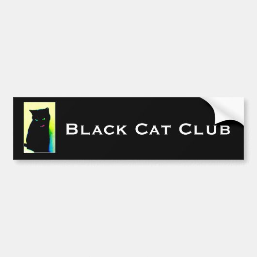 Black Cat Club Bumpersticker (Voorkant)