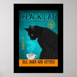 Black Cat Coffee Company Canvas Poster