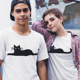 Black Cat Cool Kat Liefhebber T-shirt