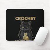 Black Cat Crochet omdat de moord verkeerd is Muismat (Met muis)