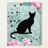 Black cat croire à l'agenda du planificateur de de (Dos)