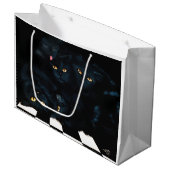 Black Cat Cuddle Groot Cadeauzakje (Voorkant Gekanteld)