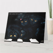 Black Cat Cuddle Kaart (Voorkant)
