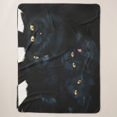 Black Cat Cuddle Sherpa Deken (Voorkant)