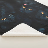 Black Cat Cuddle Sherpa Deken (3/4)
