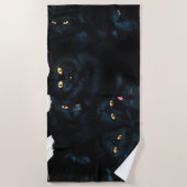 Black Cat Cuddle Strandlaken (Voorkant)