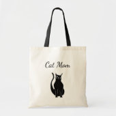 Black Cat Cute Winking Kat Cartoon Tote Bag (Voorkant)