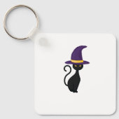Black Cat Design | Halloween | Cat Lovers Sleutelh Sleutelhanger (Voorkant)