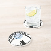 Black Cat Dessous de verre Fat Cat Art Deco Cadeau (Côté)