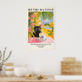 Black Cat Drinking Coffee Poster Henri Matisse (Cuisine)