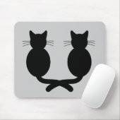 Black Cat Duo - Mousepad Muismat (Met muis)