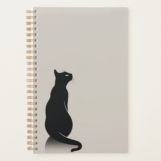 Black Cat Ecru Planner (Voorkant)