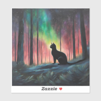 Black Cat en het noorderlicht Sticker