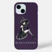 Black Cat Energy Gothic Witch Phone Case (Achterkant)