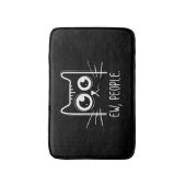 Black Cat Ew People Funny Cat Lover Badmat (Voorkant Verticaal)