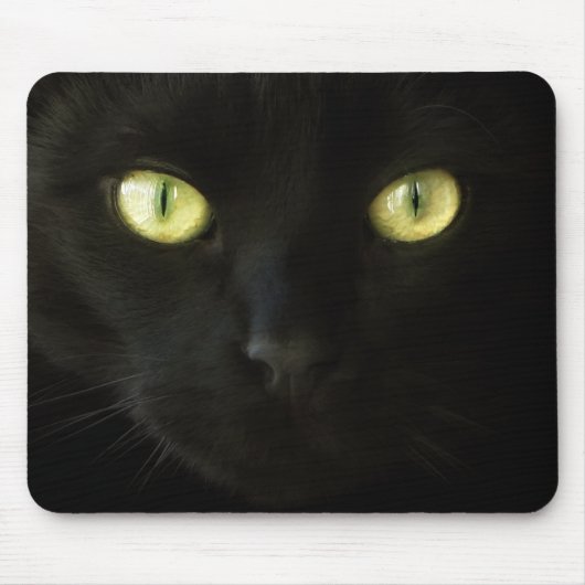 Black Cat Eyes mousepad Muismat (Voorkant)